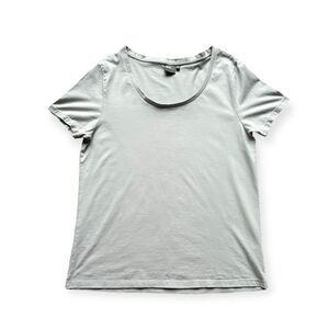 🔃Asos Gray Scoop Cut Neckline Cotton Short Sleeve Tee Shirt